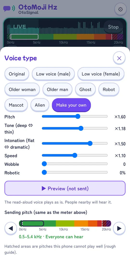 Making your own voice